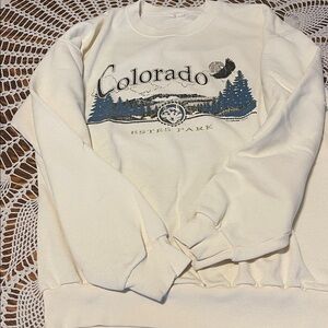 Cream Colorado Graphic Sweatshirt